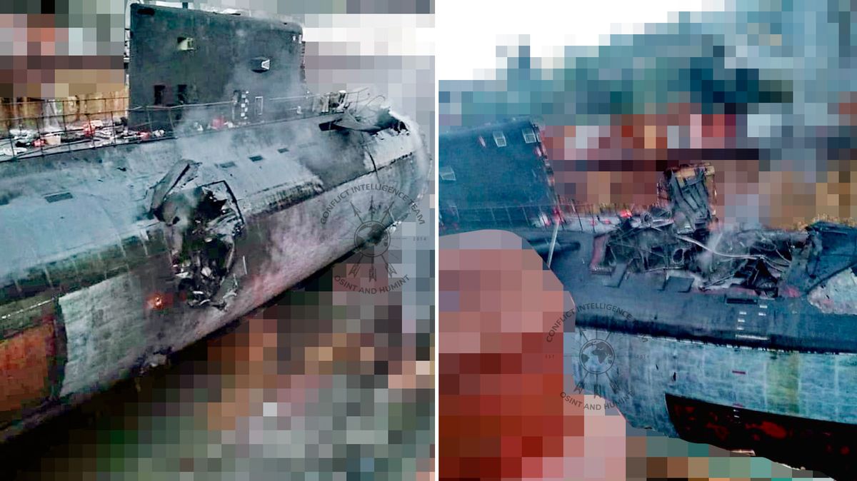 Unikly snímky vážně poškozené ruské ponorky. Je pomalu na odpis